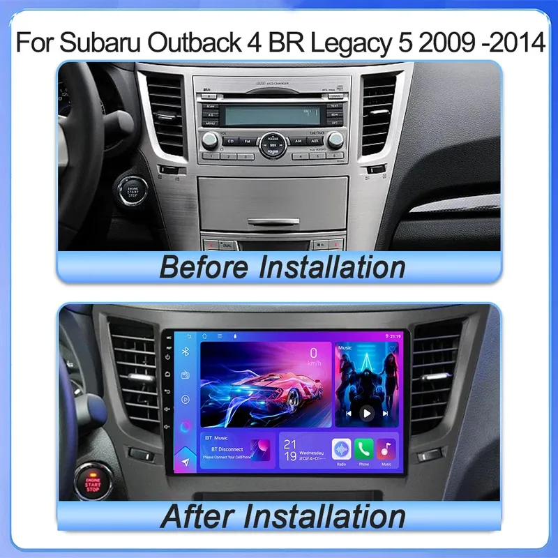 Фото Android 15 для Subaru Outback 4 BR Legacy 5 2009 2010 2011 2012 2013 2014 LHD RHD Экран QLED Автомобильный Радио Мультимедийный Видеоплеер №2