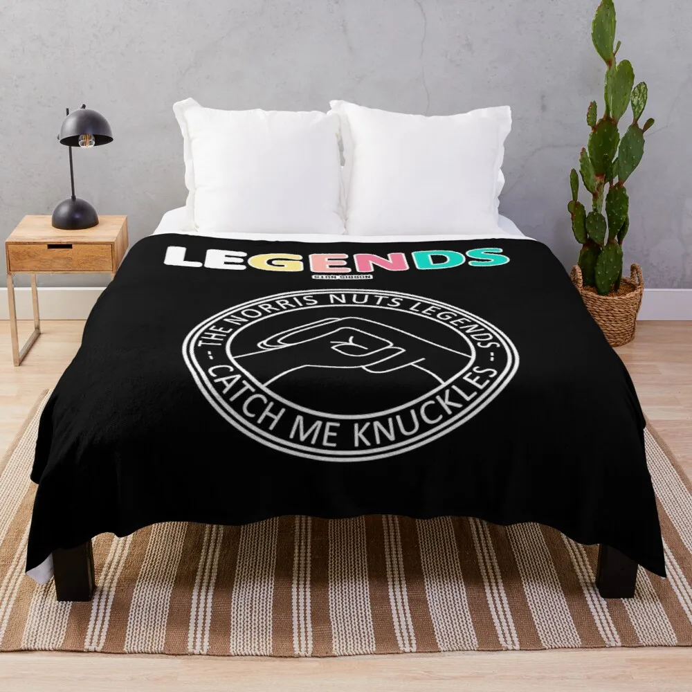 

Norris Nuts Legends - Catch Me Knuckles Throw Blanket textile for winter home shaggy blanket