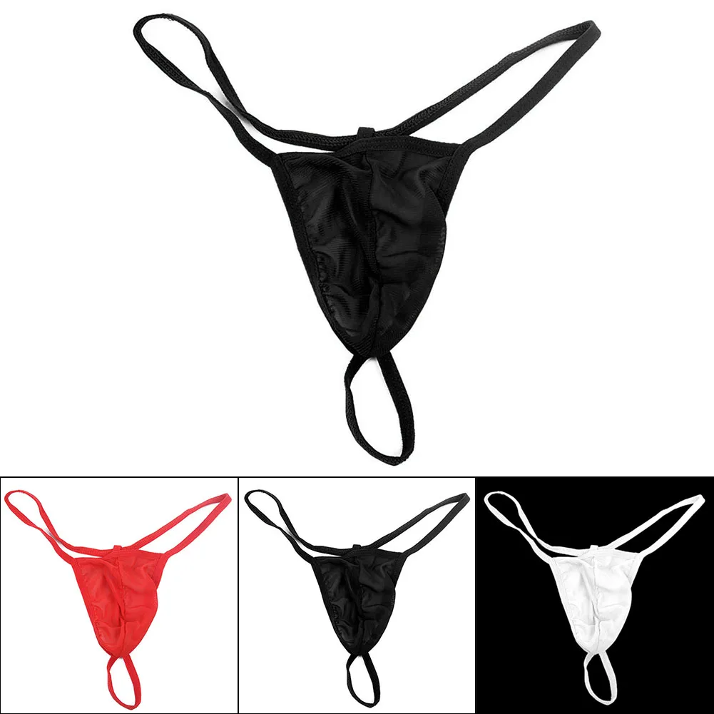 

Men T-string Thongs Mesh Underwear T-back Briefs Bikini Underpants Spandex Ultra-thin Belt Seamless Lingerie Sleepwear Open Back