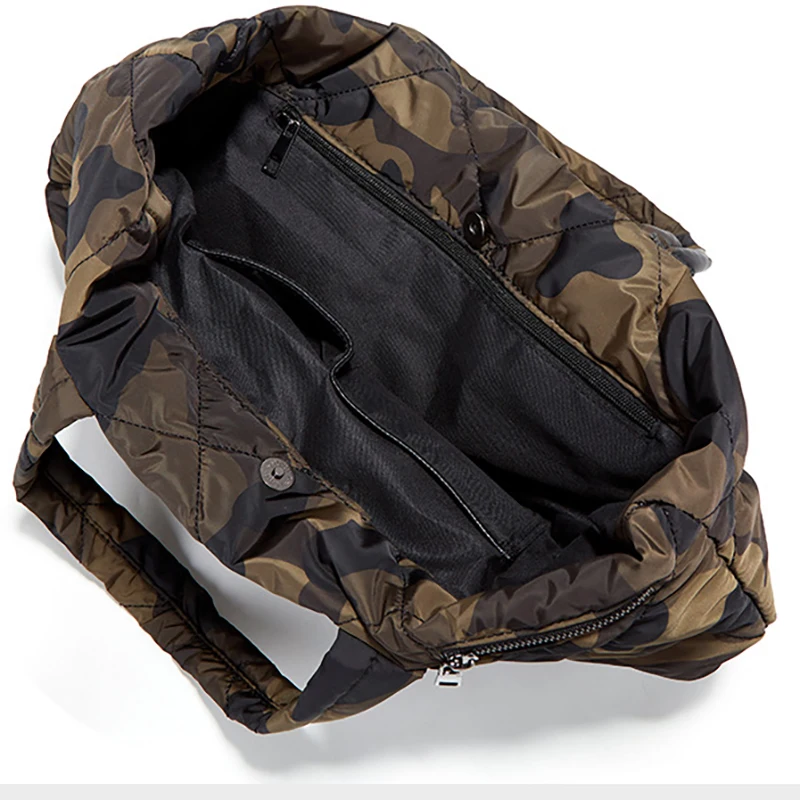 3PCS/SET Nylon Big Tote for Women Men Puffy Padded Handbags Fashion Shoulder Bag Ladies Winter Shopper Underarm Bag Purses Ins