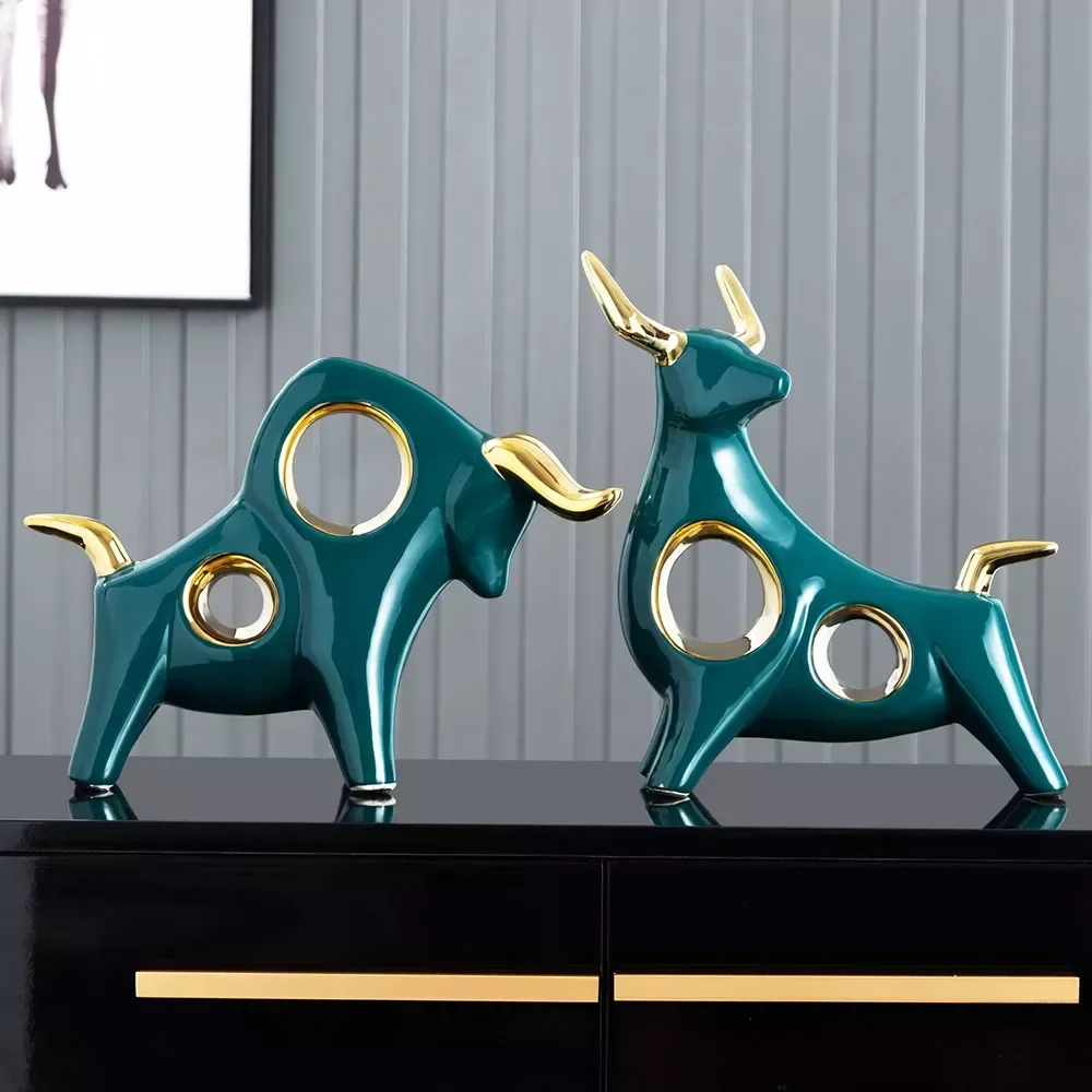 

Home Decoration Accessories for Living Room Ceramic Animal Figurines Souvenirs Christmas Decorations Home Decor Modern Sculpture