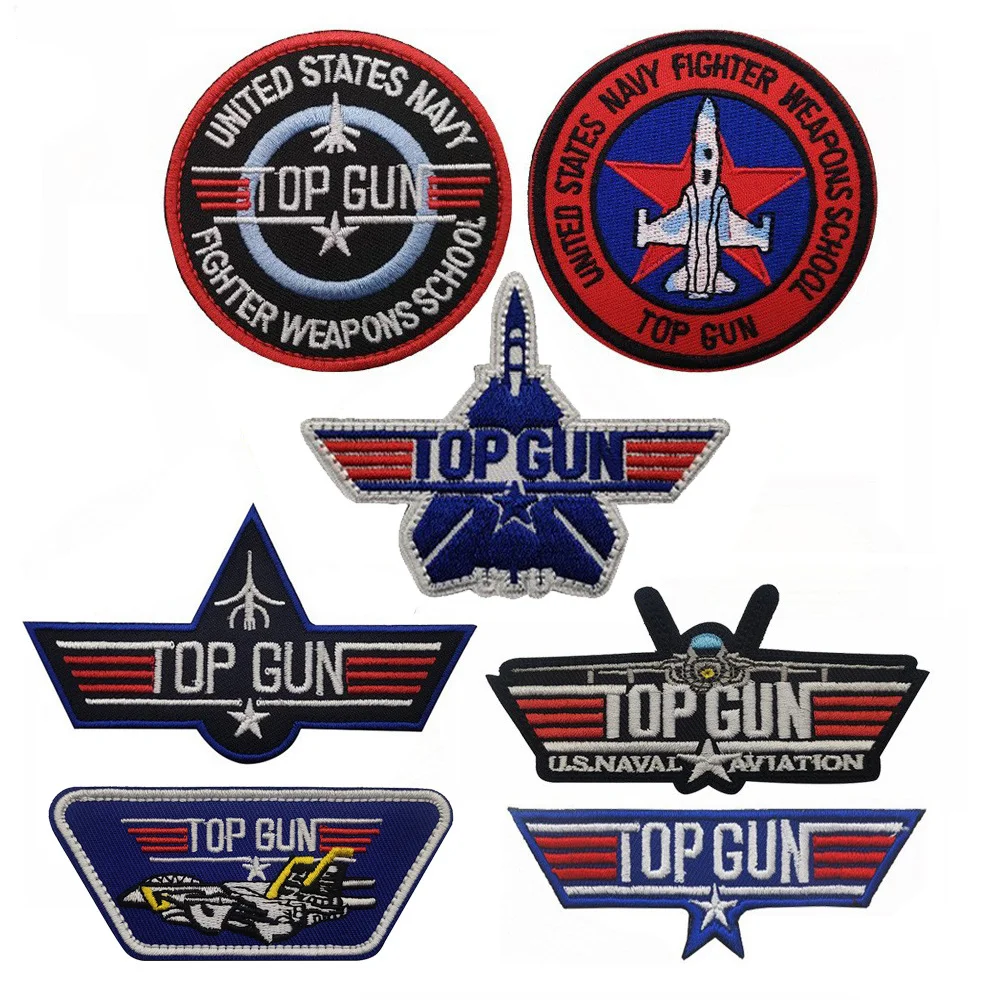 

Top Gun Flight Test MAVERICK Ranger Patch Tomcat Fighter Weapon School Academic Squadron Hook and Loop Patch Badge for Jacket
