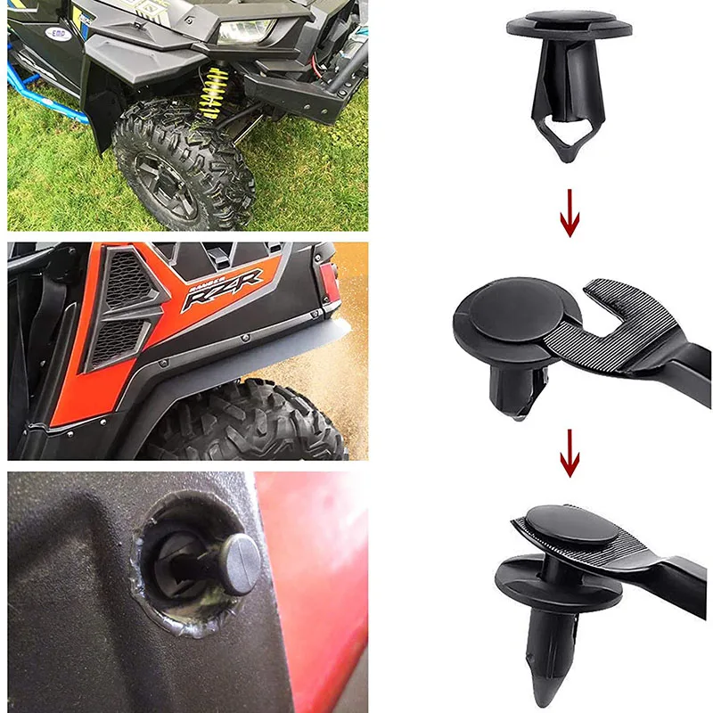 Пластиковые строительные заклепки UTV ATV 100 шт. с крепежом для Polaris Predator Ranger RZR Scrambler