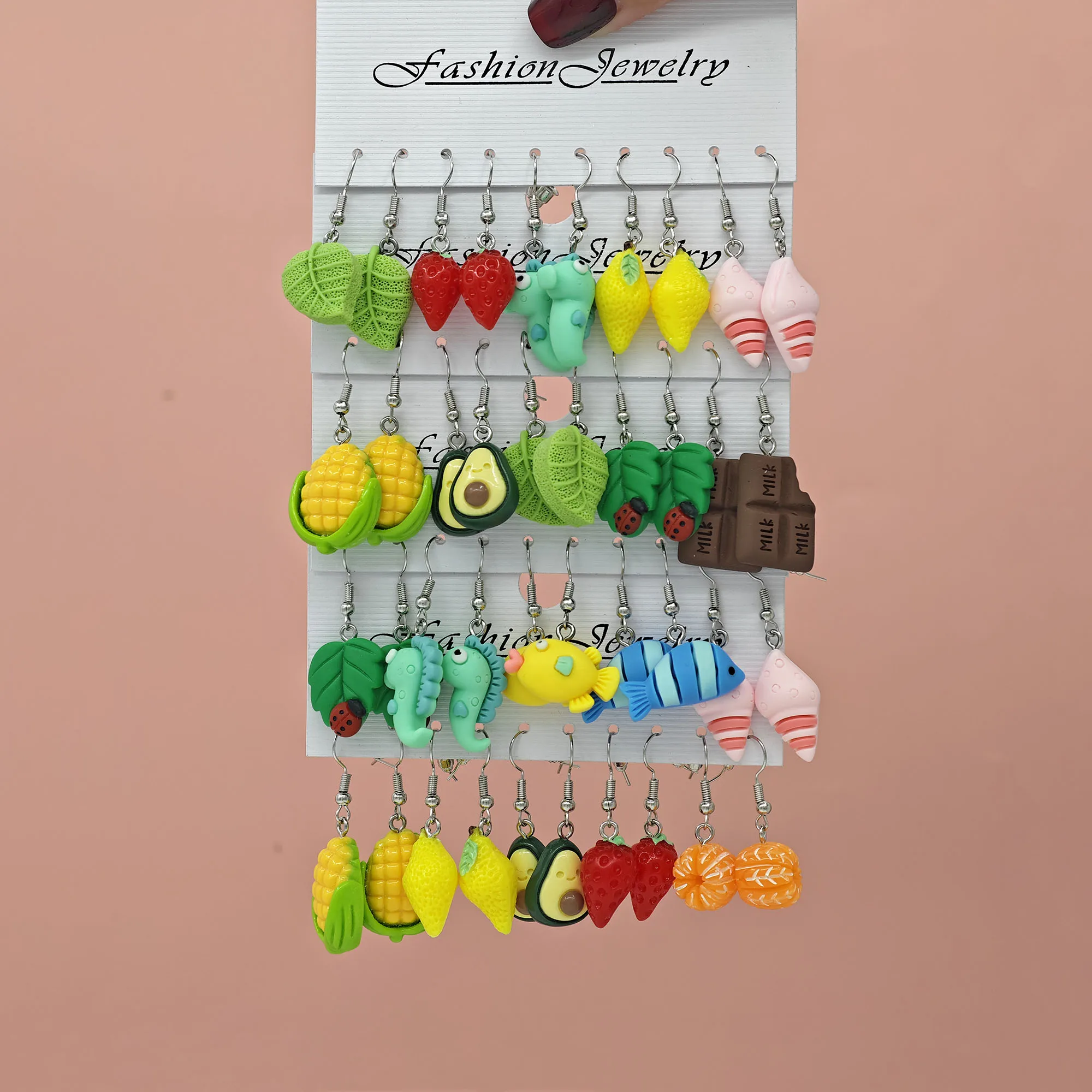 10/40 шт. Модные серьги персонализированные и свежие комбинированный набор с