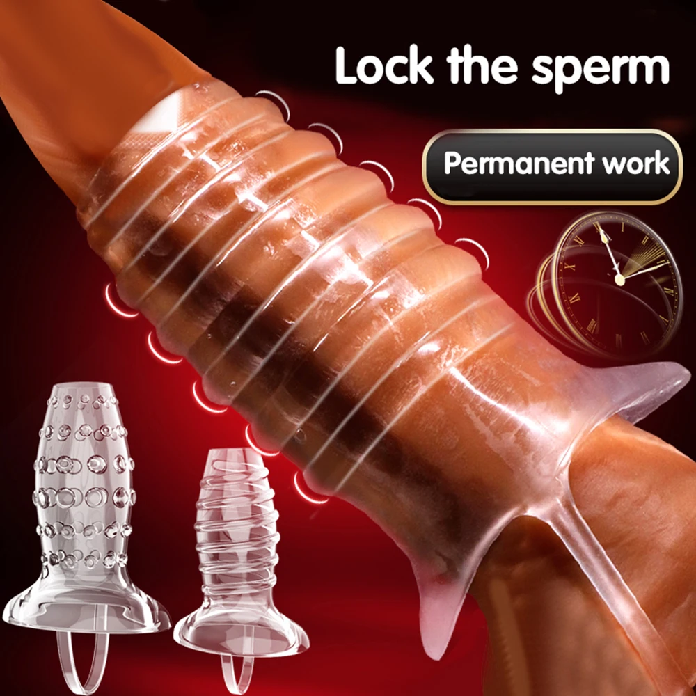 

Многоразовые презервативы, силиконовый рукав для пениса, Стимуляция клитора, секс-игрушки для пар, текстурированный удлинитель, искусственные эротические игрушки