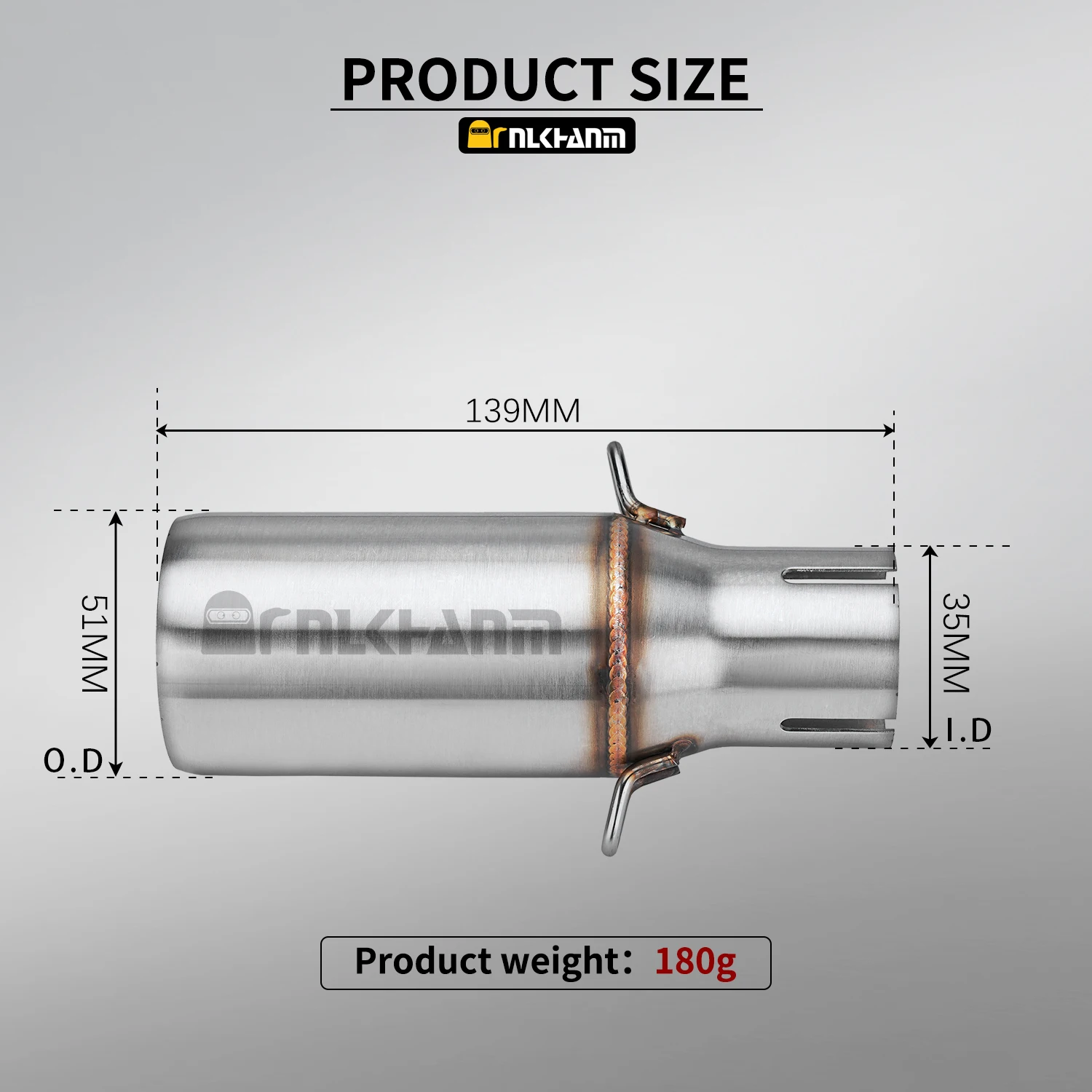 

Модификация мотоцикла, выхлопная труба, средняя секция, адаптер 35-48 мм, 51 мм, выхлопная секция, неразрушающая установка