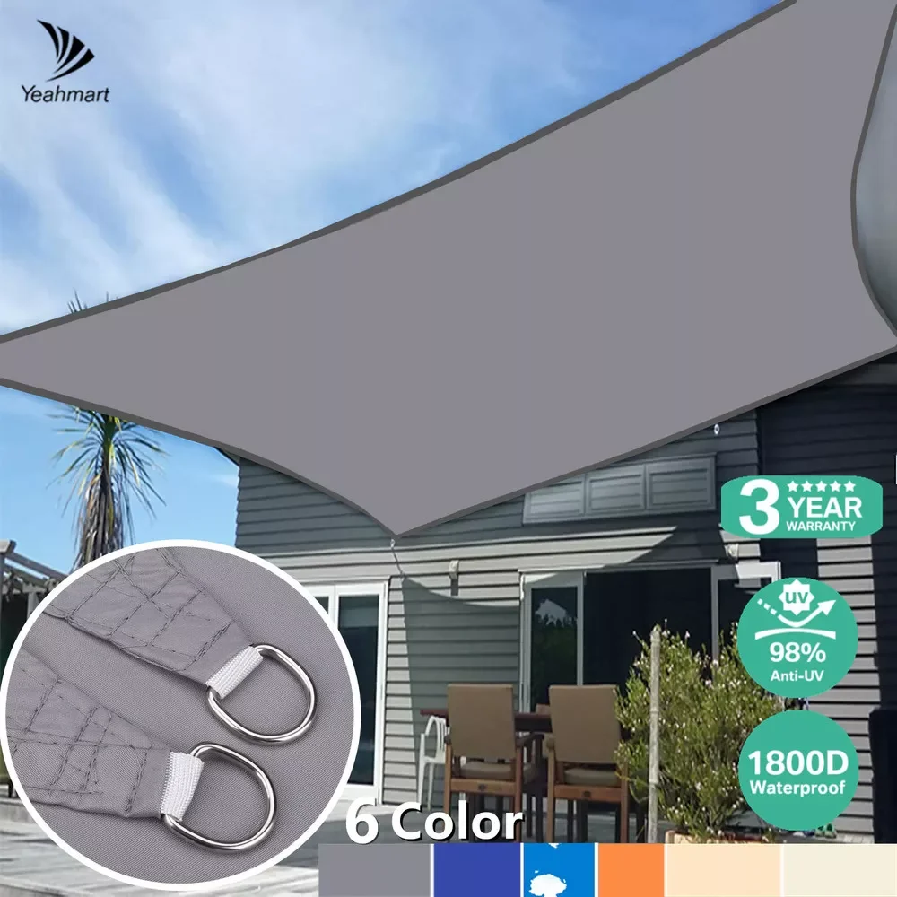 

2023NEW 5x3M/4x3M Waterproof Large Sun Shelter Sunshade Protection Outdoor Canopy Garden Patio Pool Shade Sail Awning Camping Sh