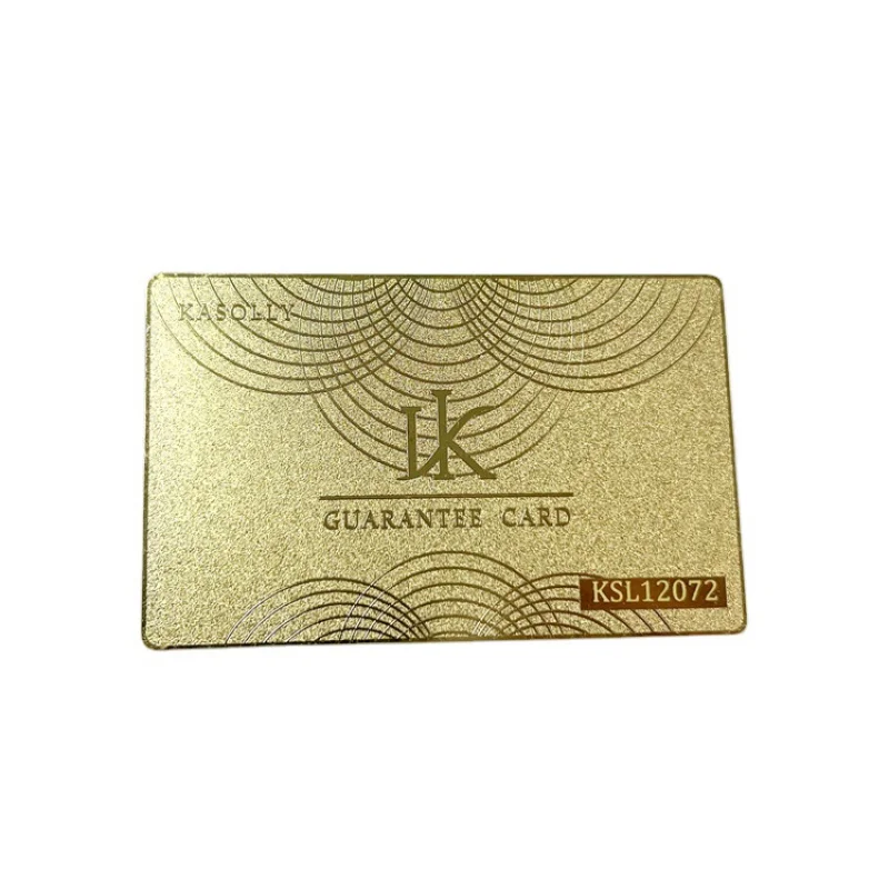 YTS 2022 New Laser Cut Engraved Printing metal business card metal Membership Cards