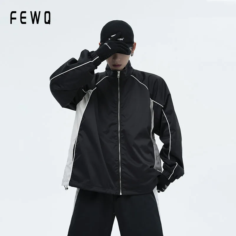 

Новинка, шикарное дизайнерское модное мужское Свободное пальто FEWQ в американском стиле, простое осеннее универсальное спортивное пальто 24x