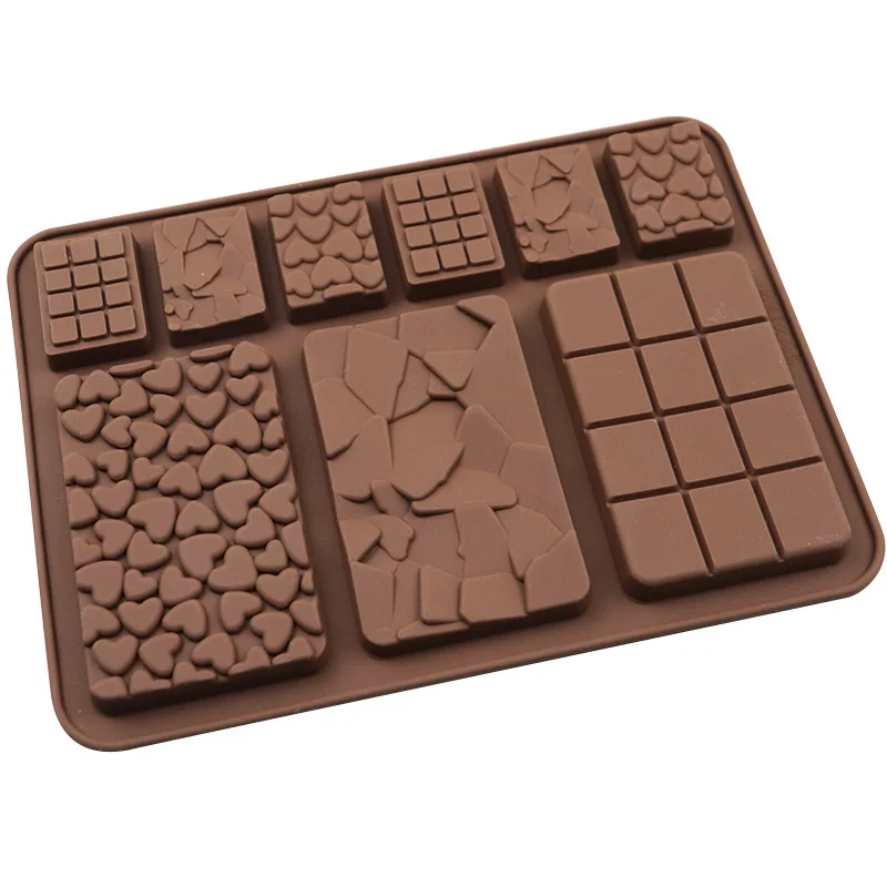 

9 Cavity Chocolate Mold Non-Stick Jelly Block Bar Molds 3D High Quality DIY Silicone Cake Mould Baking Tools Kitchen Supply