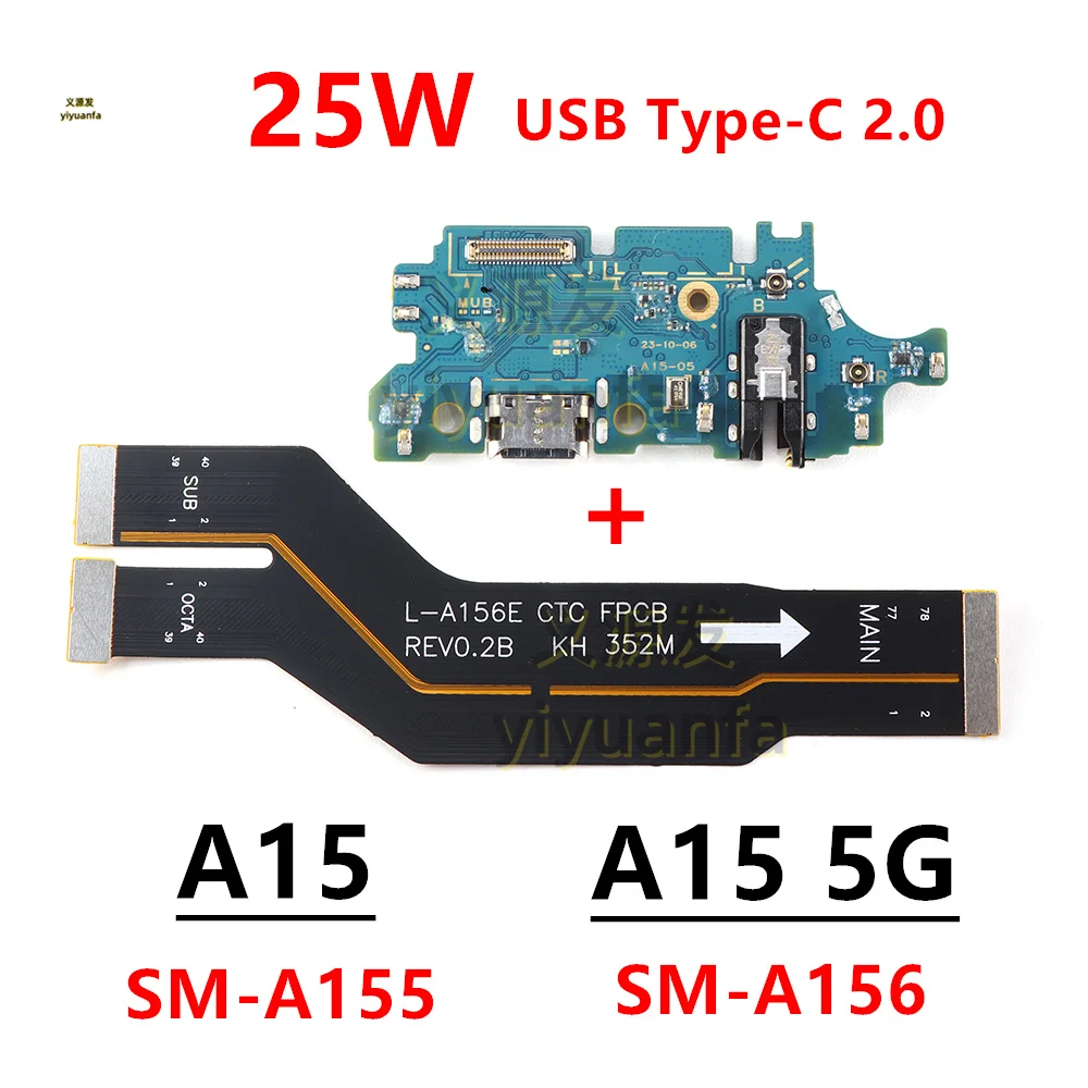 USB зарядное устройство док-разъем порт зарядки для Samsung Galaxy A15 5G SM-A155F A155 A156B гибкий