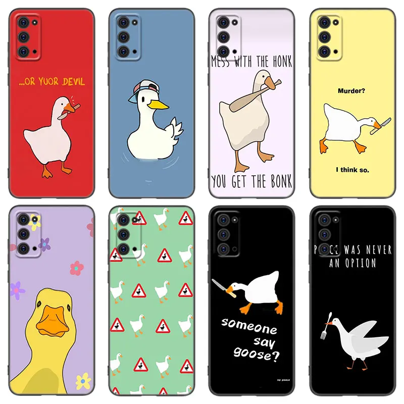 Чехол для телефона с изображением игры утиного гуся Samsung Note 8 9 10 Lite 20 Ultra M40 M60 M80 S M14
