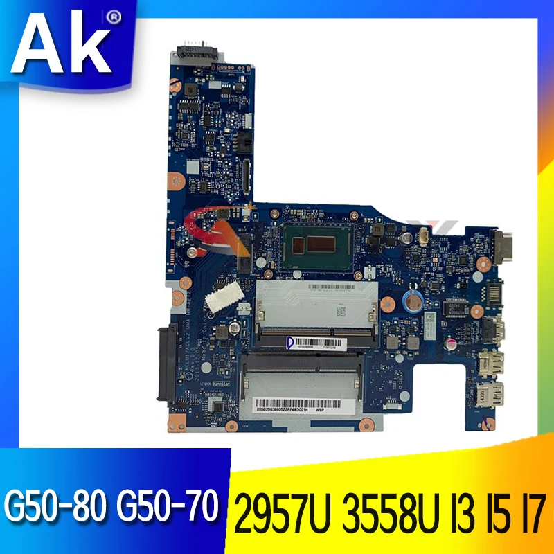 

UMA NM-A362 NM-A272 MOTHERBOARD FOR LENOVO G50-80 G50-70 Laptop MOTHERBOARD MAINBOARD with 2957U 3558U 3205U I3 I5 I7 CPU