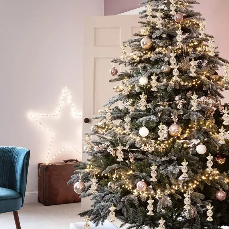 Рождественские украшения-леденцы 6 шт. яркие тематические украшения для