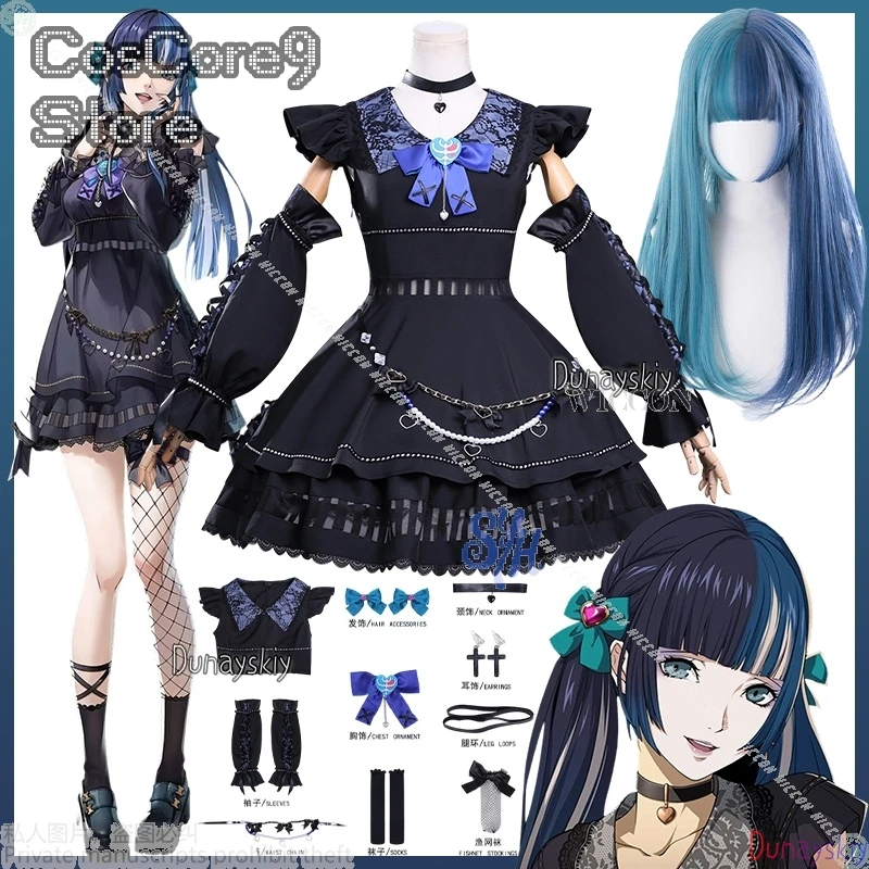 Фото Shikano Ichigo BERRY Косплей Игра Аниме 코스프레 Kawaii Японский Джирай Kei Девушки Сексуальное Черное Платье Готическая Лолита Парик Хэллоуин Вечеринка №2