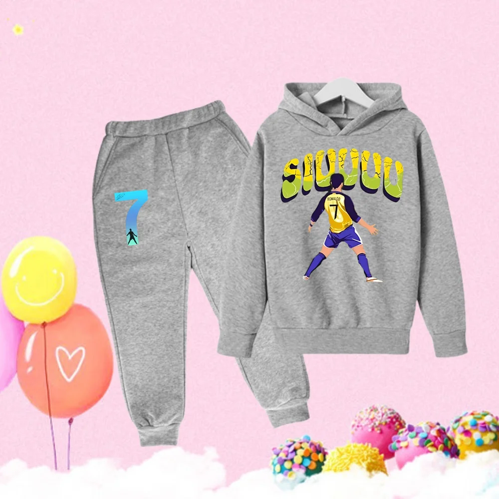 au z kapturem sportowy poliestrowy zestaw dziecięcy unisex wzorem kreskówkowym dla chłopców w wieku 4-6 lat