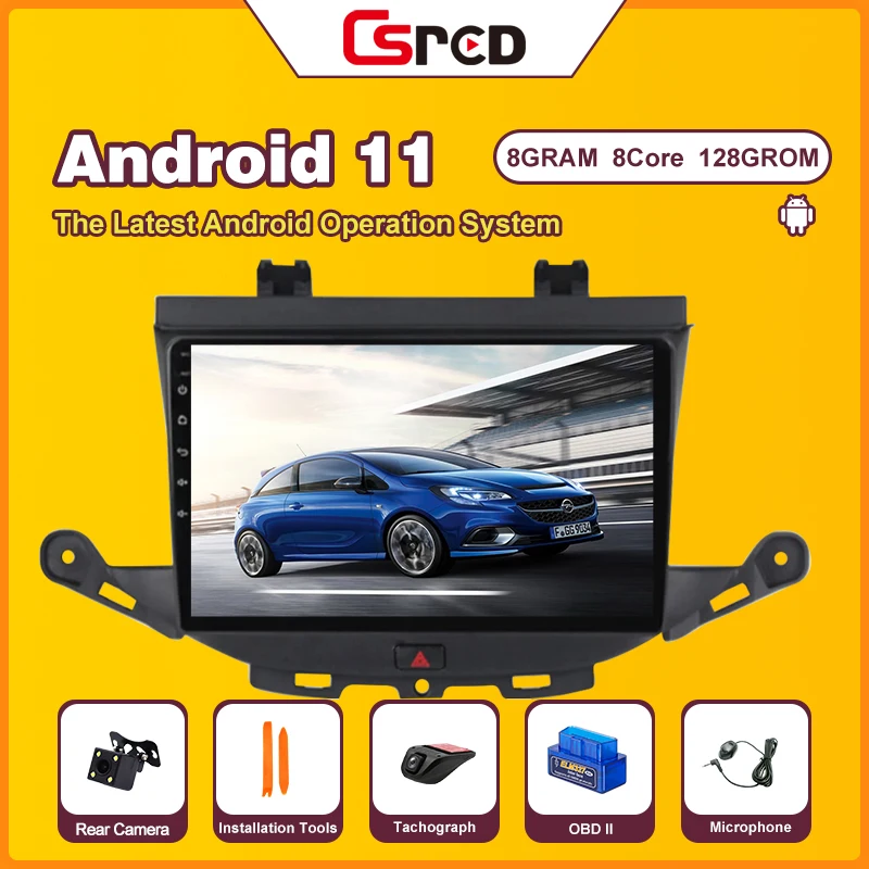 Симулятор 4G Csred 8G Android 11 автомобильное радио для Opel Astra K 2015-2019 Мультимедийный проигрыватель автомобиля GPS-навигация Головное устройство Стерео на.