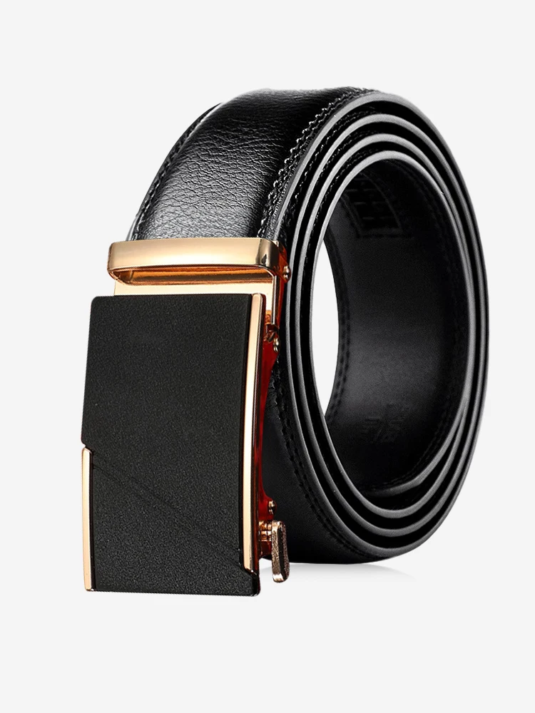 Ремень мужской с автоматической пряжкой люксовый пояс металлической