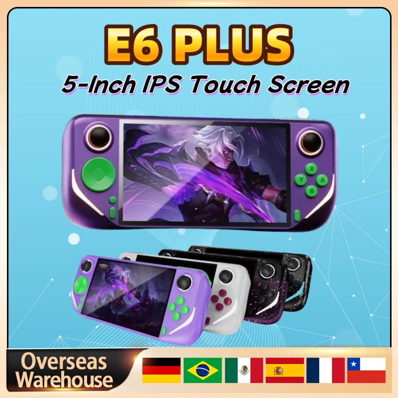 E6 Plus Ретро игра ручная двойная система с Закрытым Исходным Кодом 5 0 дюймов