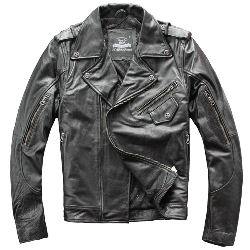 

Куртка мотоциклетная мужская кожаная, одежда для езды на мотоцикле, куртка для Harley со съемным защитным снаряжением