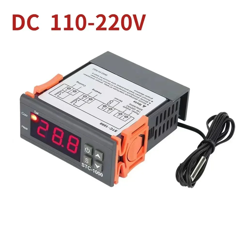 

Цифровой термостат STC-1000, терморегулятор для инкубатора с нагревателем и охладителем 12 В 24 В 220 В