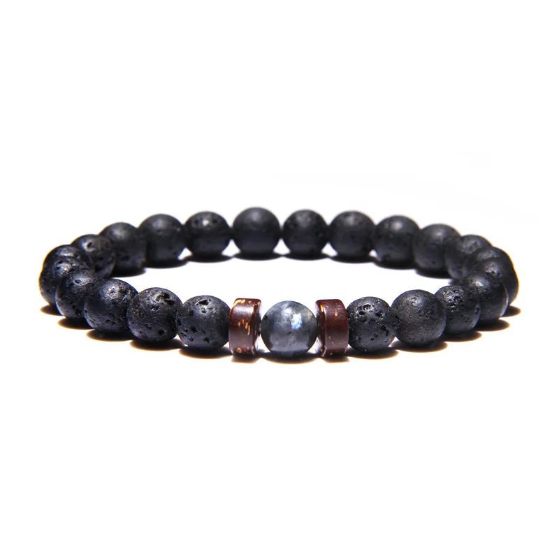 

Men's bracelet Tiger Eye Lava Rock Stone Anxiety Bracelets Men Tiger Eye Stress Relief Bracelet Aromatherapy Essential Jewelry