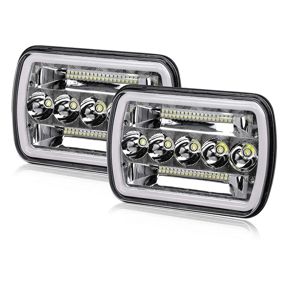 Фары дальнего/ближнего света с квадратными рабочими фарами для Chevy Ford