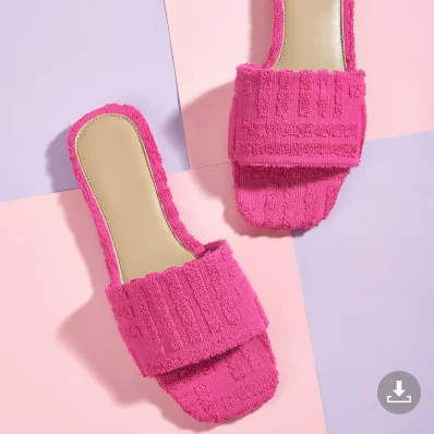 

Luxury Women New Flat-bottomed Towel Sandals Comfortable Set Feet Plush Slipper Female Home Durable Non-slip Slipper Women Shoe