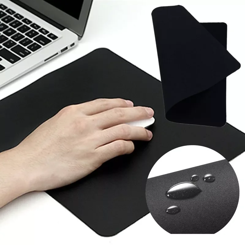 

Black Rubber Mouse Pads Non-slip Desktop Mat For Macbook Laptop PC Mousepad Office School Computer Accessories Mice Pad