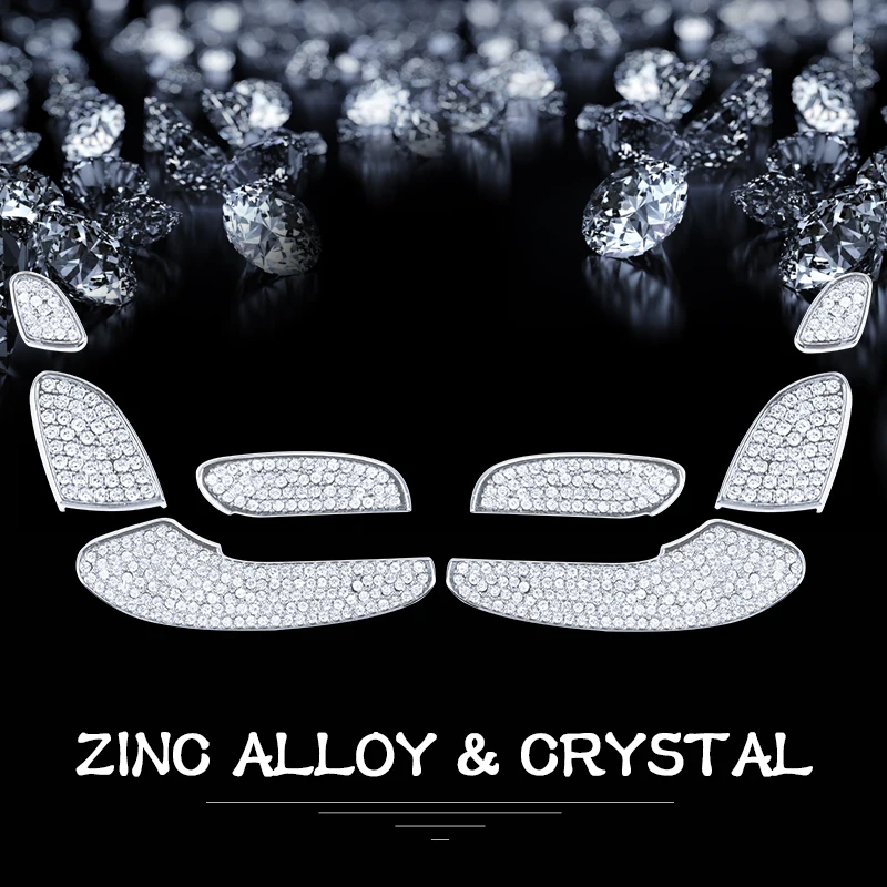 

Bling Modified Crystal Shiny Silver Sticker Interior For Mercedes-Benz E-Class Accessories W212 W213 AMG