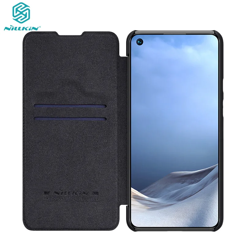 

For Xiaomi Mi 11 Lite / 5G NE Flip Case Nillkin Qin Leather Flip Cover Card Pocket Phone Bags Book Case For Xiaomi 11T / 11T Pro