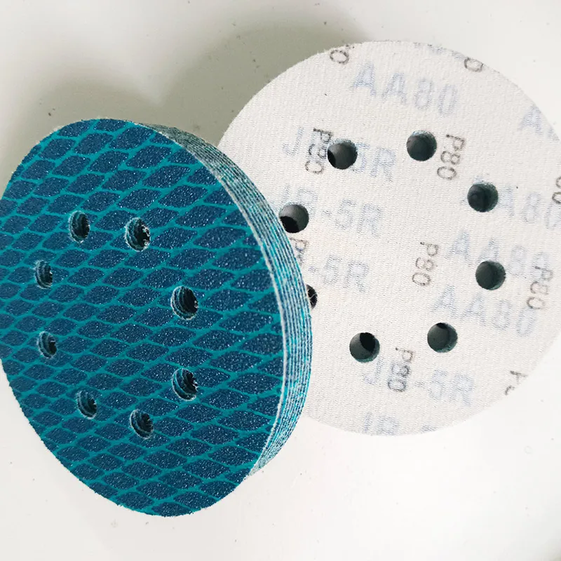 

10 шт., шлифовальный диск, 5 дюймов, 125 мм, орбитальная шлифовальная машина, наждачная бумага, подушечки на липучке, абразивные инструменты для антиблокирующего ромбовидного шлифовального диска