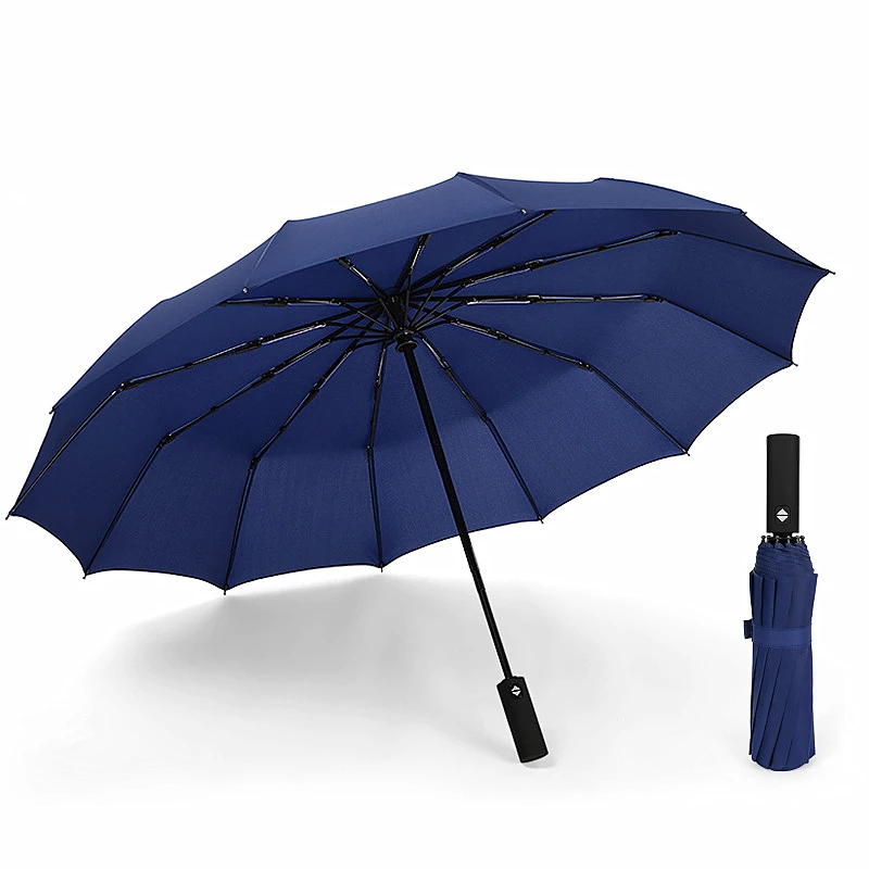 

12K Long Handle Big Umbrella Men Increase Windproof Wooden Handle Solid Color Golf Parasol Large UMBRLLAS Men Gift
