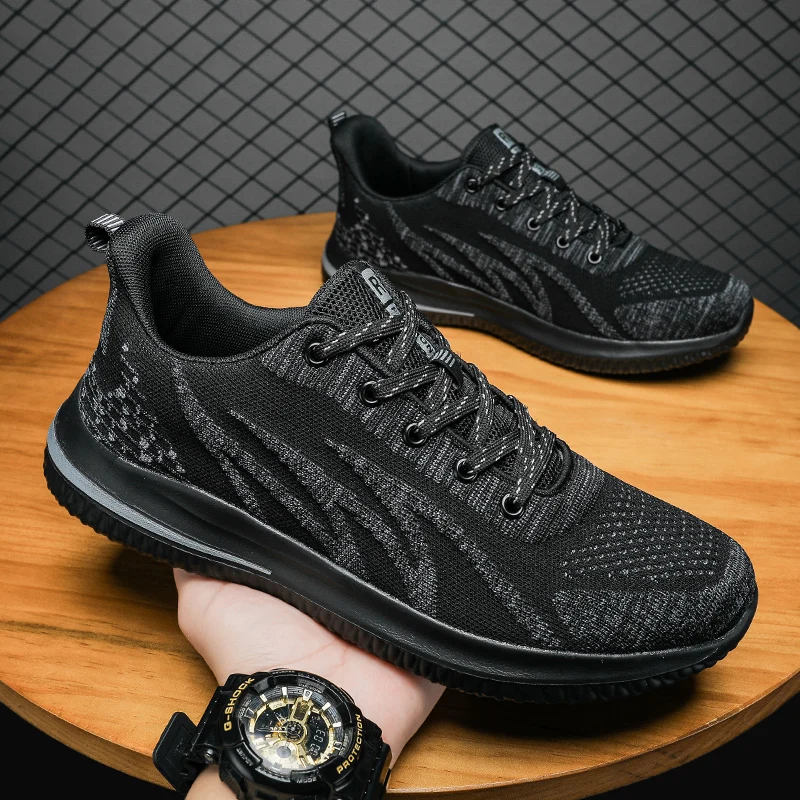 Men's Walking Shoes Casual Mesh Sneakers Adult Tennis Shoes Adult Breathable Sneakers
