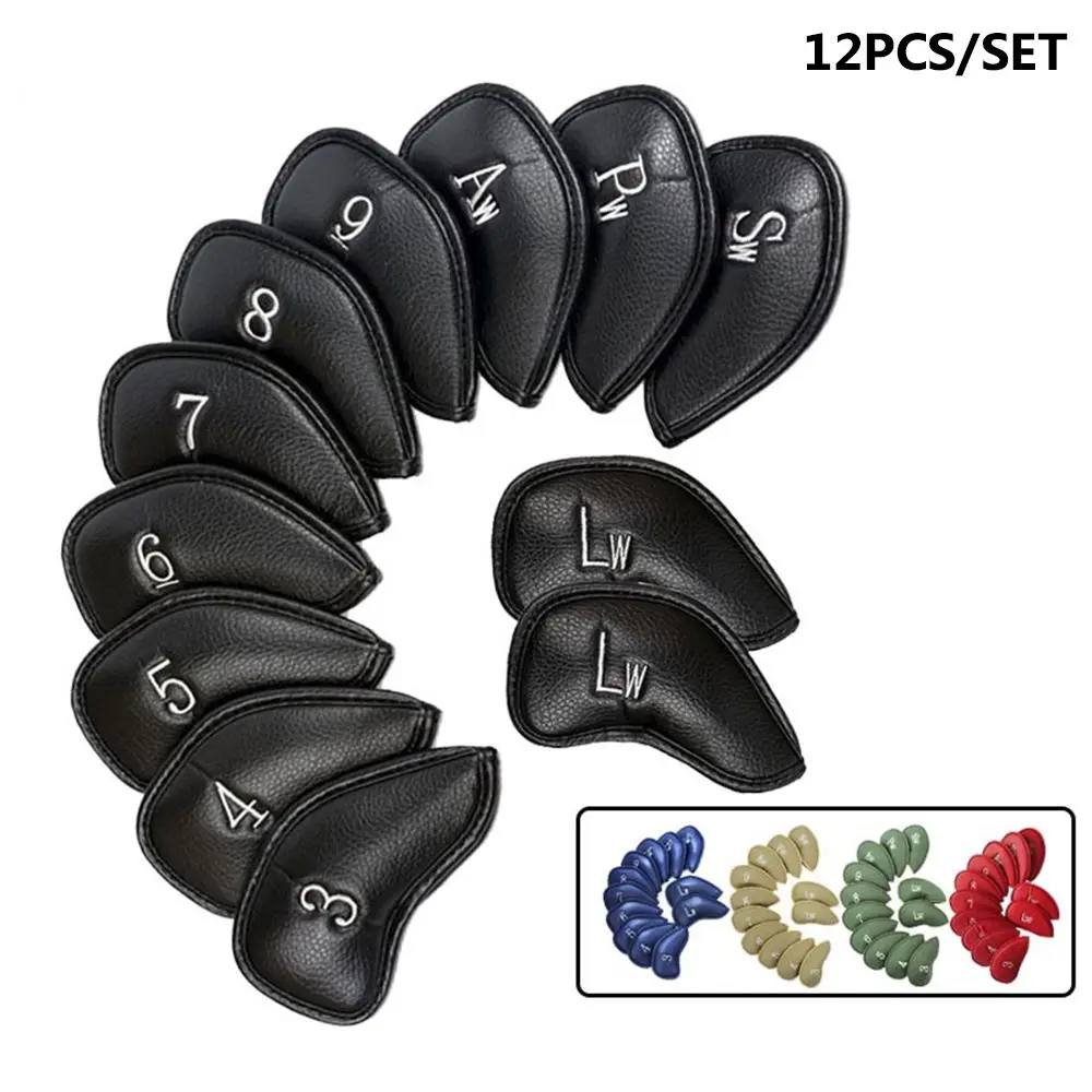 

12PCS Fit All Brands Putter Golf Accessories Waterproof Protector Club Headcover Golf Iron Head Cover Driver Mallet