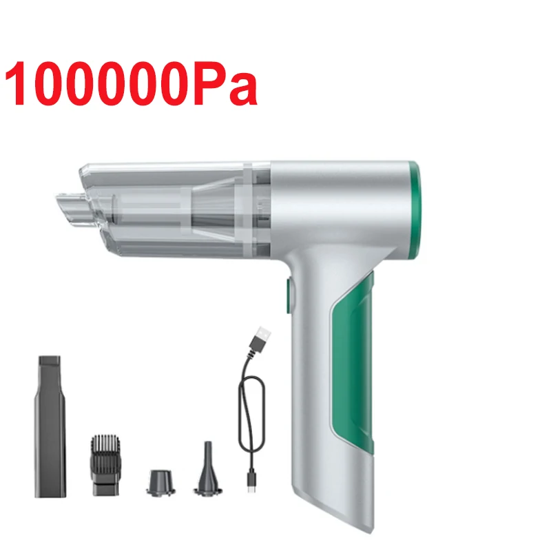

Пылесос сильные 3 автомобиля 100000 Па в 1 беспроводном Хандхэльд вакуумном насосе для домашнего фильтра нержавеющей стали