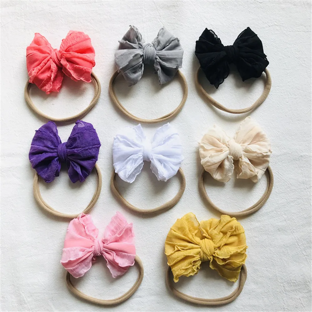 

New Fashion Handmade Lovely Bow Kids Hairband Toddler Hair Accessories Baby Headband Lace