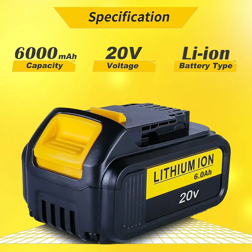 

2022 Lithium-ion rechargeable battery pack is suitable for DEWALT 20V battery, and Dewalt 20V DCB200 DCB201 DCB203 DCB204 DCBT-2