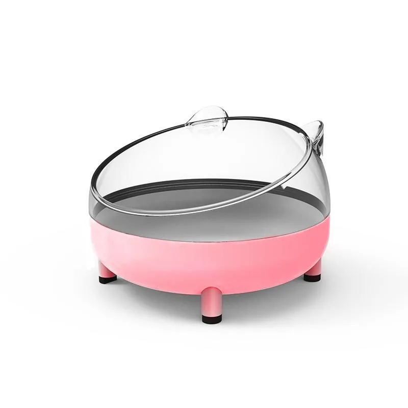 

Lovely Dual-purpose Pet Cat Basin Food Wet Dry Separation Pet Bowl Stainless Steel Small Dogs Feeder Drinker Cat Supplies