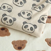 160x50cm autumn winter soft panda double sided plush fabric making bed sheet pillowcase pajamas quilt cover diy handmade cloth