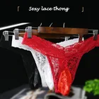 Сексуальное мужское кружевное нижнее белье с выпуклым мешочком, стринги с кольцом на член, Прозрачное нижнее белье для геев, эротическое белье
