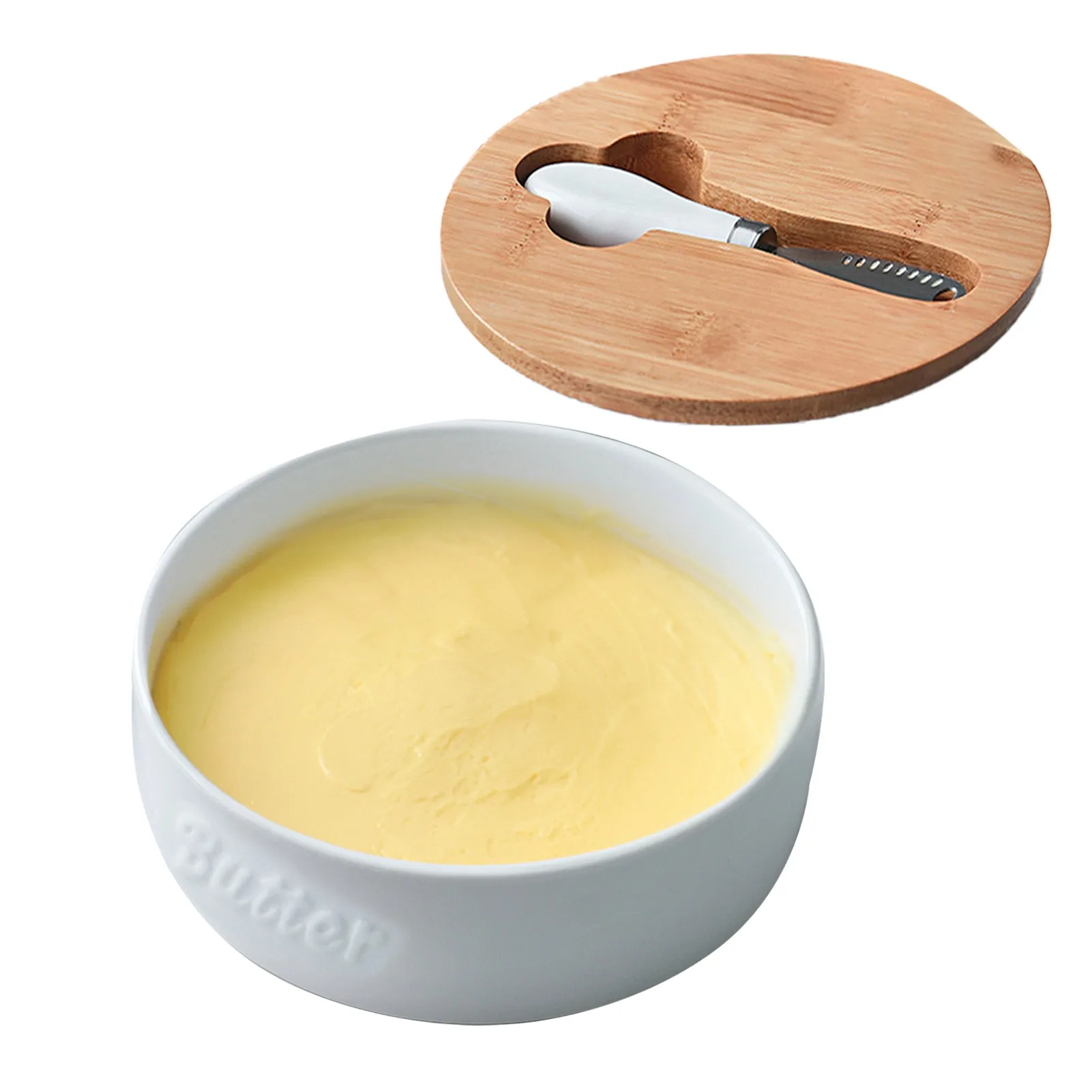 

Тарелка для масла с крышкой для столешницы, декоративный держатель для масла с резаком для масла и крышкой, фарфоровый держатель для сыра дл...