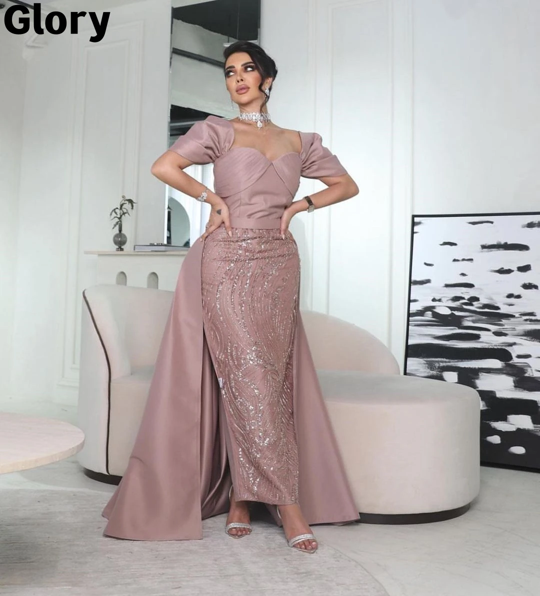 

Arabia Elegant Evening Dresses Mermaid Sweetheart Prom Dresses 2023 Removable Tail Party Gown Vestidos De فساتين مناسبة رسمية