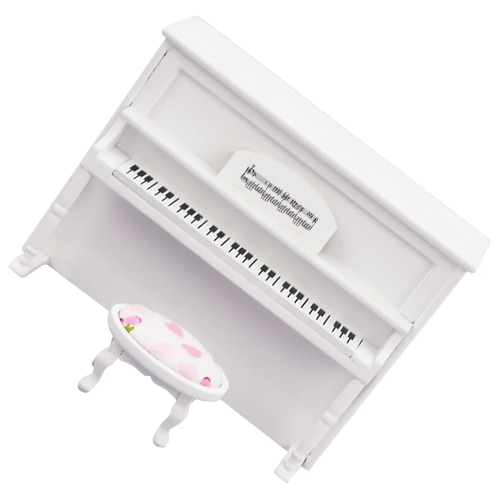 

1 set of Miniature Piano Small Piano Model Mini House Piano Ornament Scene Layout Prop