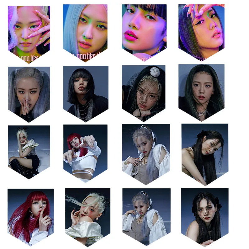 

KPOP Top Group Hanging Flag HOW YOU LIKE YOU Photo Poster Decoration Hanging Picture Cosplay gift Lisa Rose fan collection