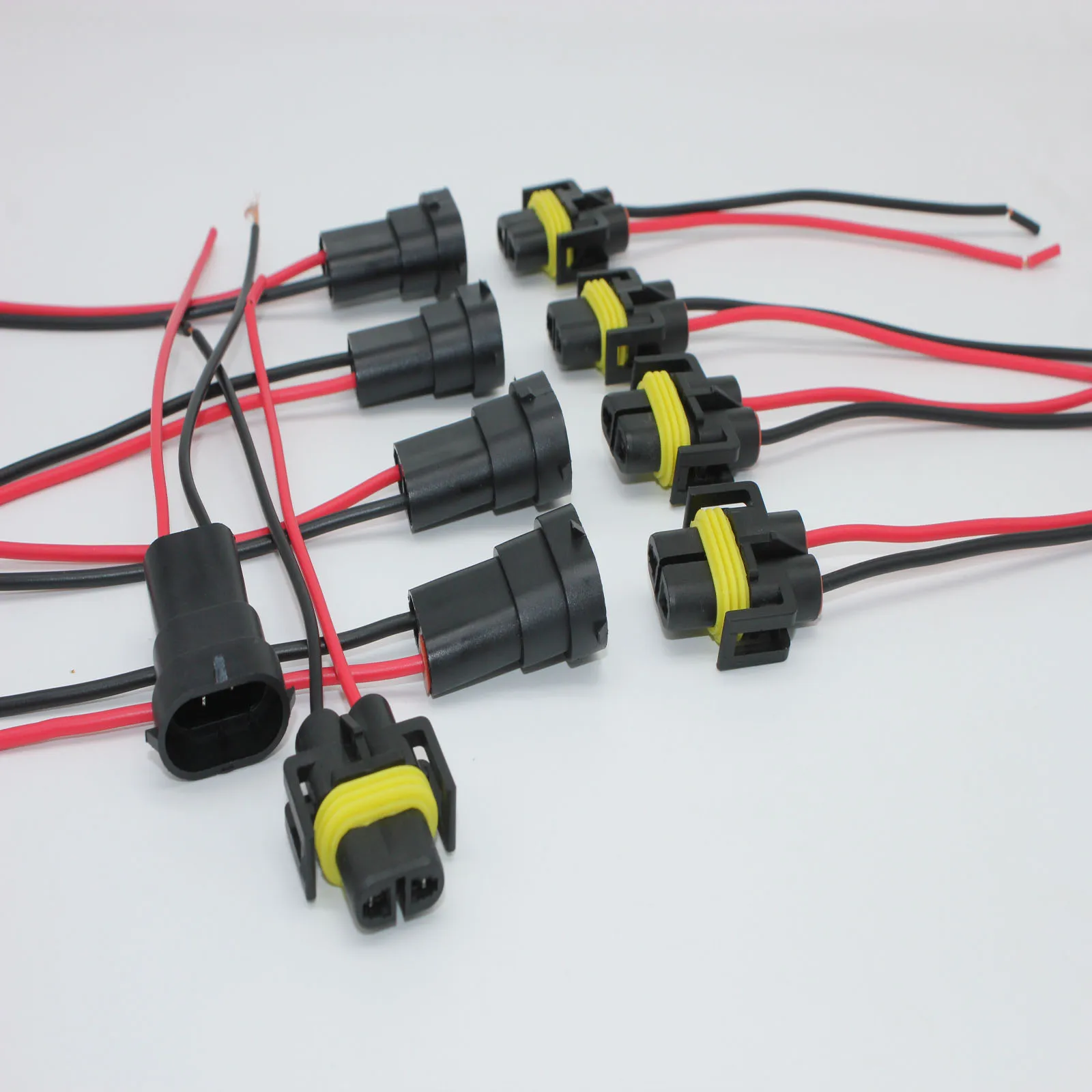 10 шт. для H8 H9 H11 жгут проводов гнездовой и мужской адаптер автомобильных фар