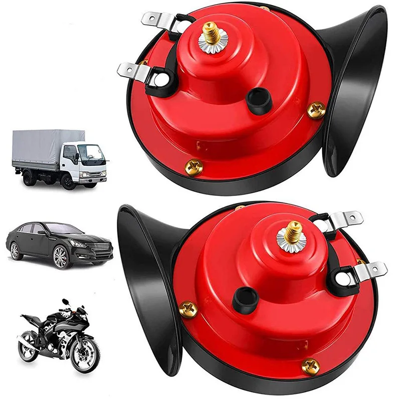 

For Motorcycle Car Truck SUV Boat 2PC 12V Super Loud Train Air Horn Waterproof