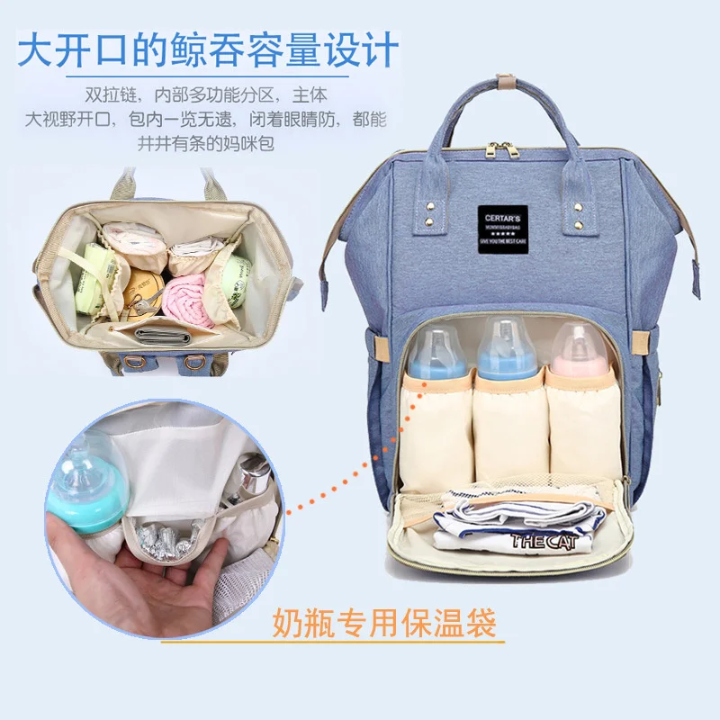 

Mummy Bag Backpack Diaper Bag Upgraded Version Multifunctional Baby Bag