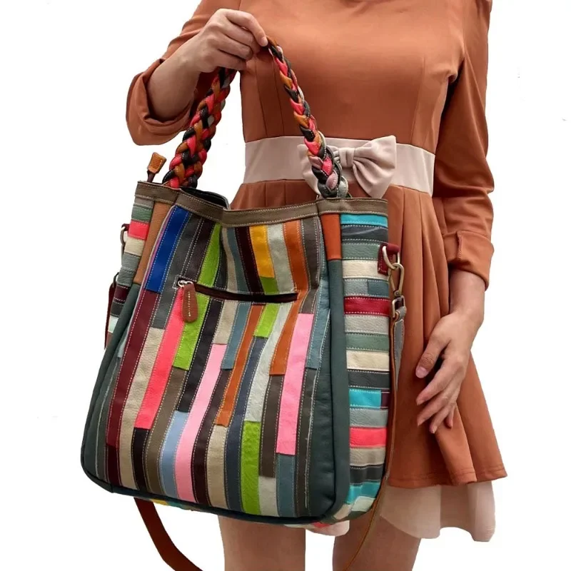 Повседневные универсальные сумки в стиле ретро большая вместительная