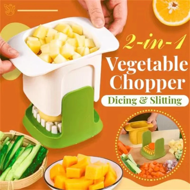 

Multifunctional Vegetable Cutter French Fries Cutter Household Ham and Onion Dicing Cucumber Potato Slicer Kitchen Tools